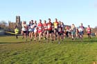 Start of the Veterans race, Durham Cathedral Cross Country Relays.